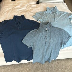 3 Men’s Orlebar Brown Short Blue Polos Size M